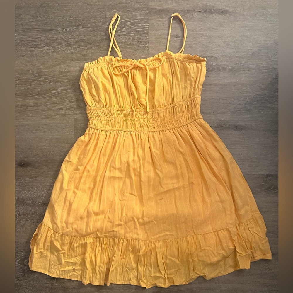 Orange flowy dress